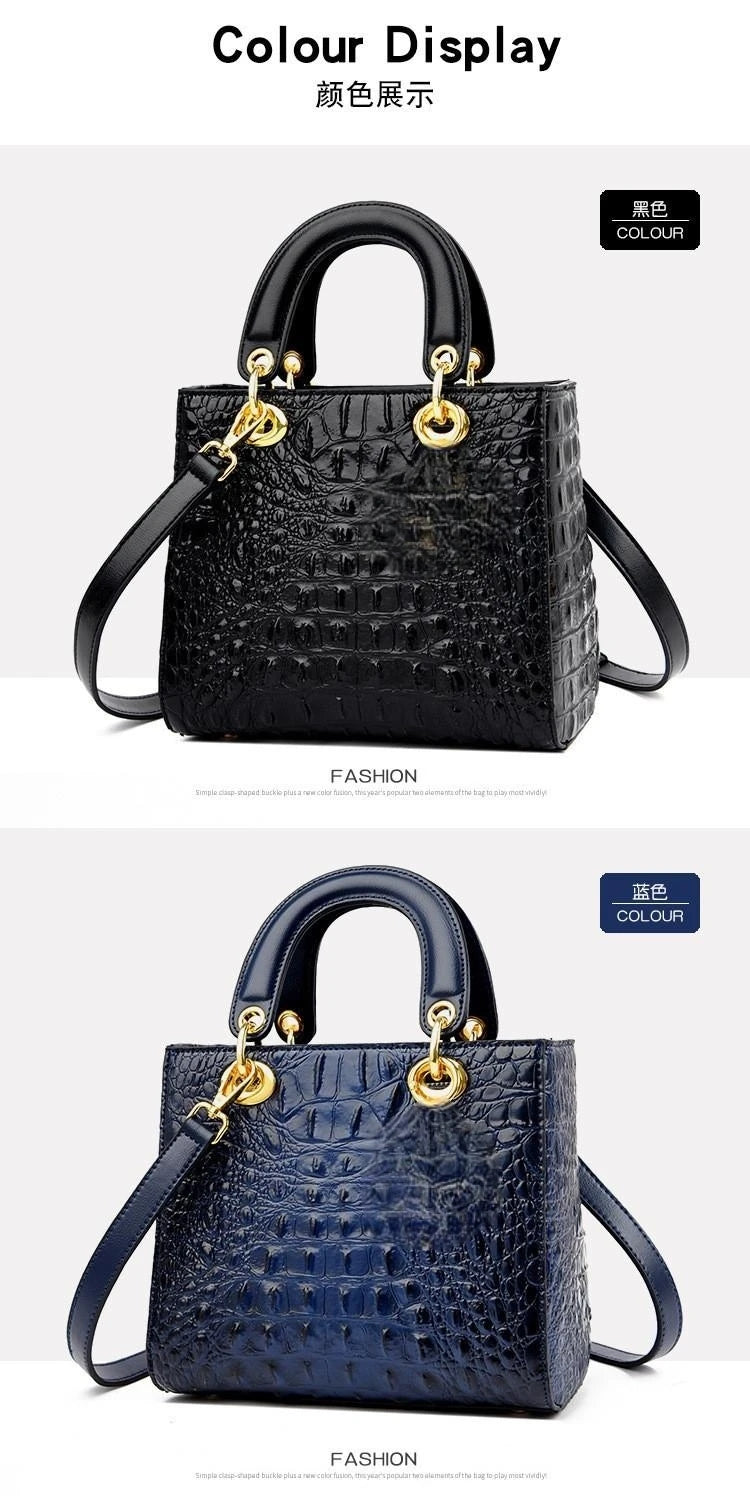 High Quality Luxury Brand Designer Leather Handbags Shoulder Bag For Women Hand Bag Crocodile Totes Purses Ladies Messenger Bags